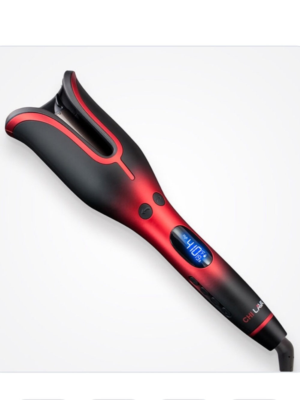 CHI Lava 1" Volcanic Lava Ceramic Pro Spin N Curl - Red/Black